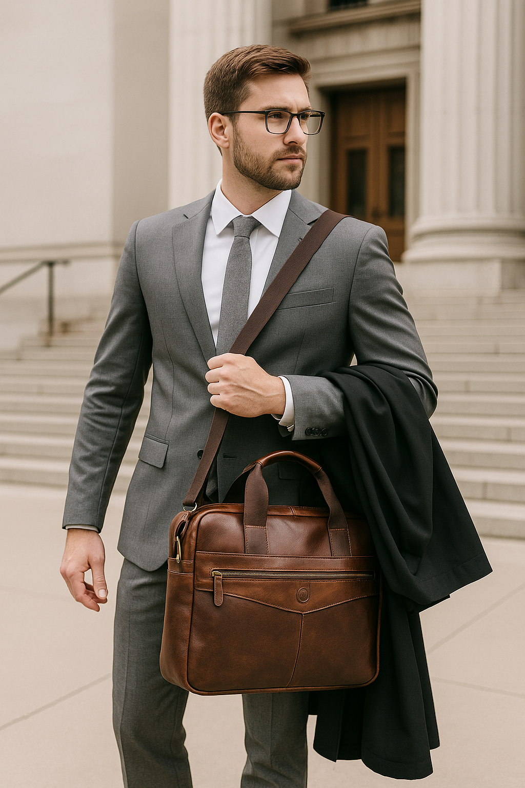 Sacoche en Cuir Véritable pour Homme