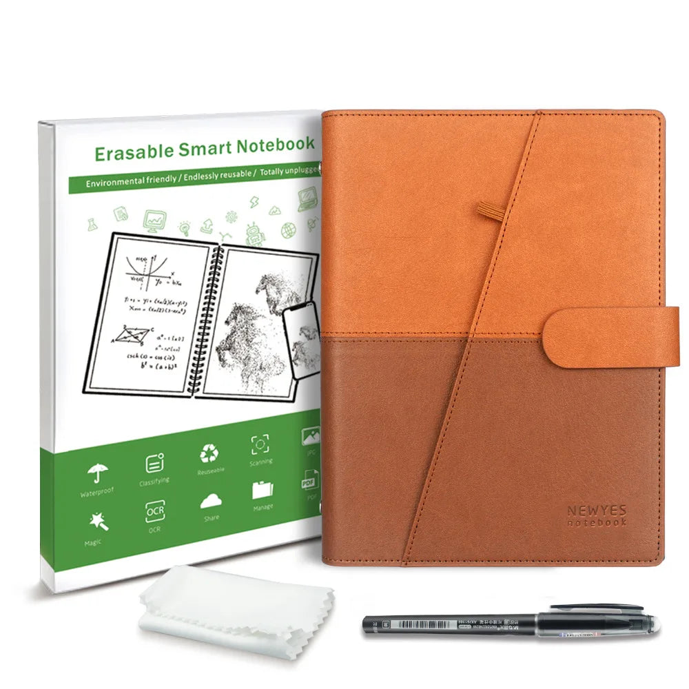 Cahier intelligent réutilisable en Cuir