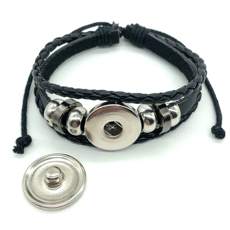 Bracelet Justice cuir et acier inoxydable – accessoire élégant pour professionnels du droit– Boutique Easy Droit