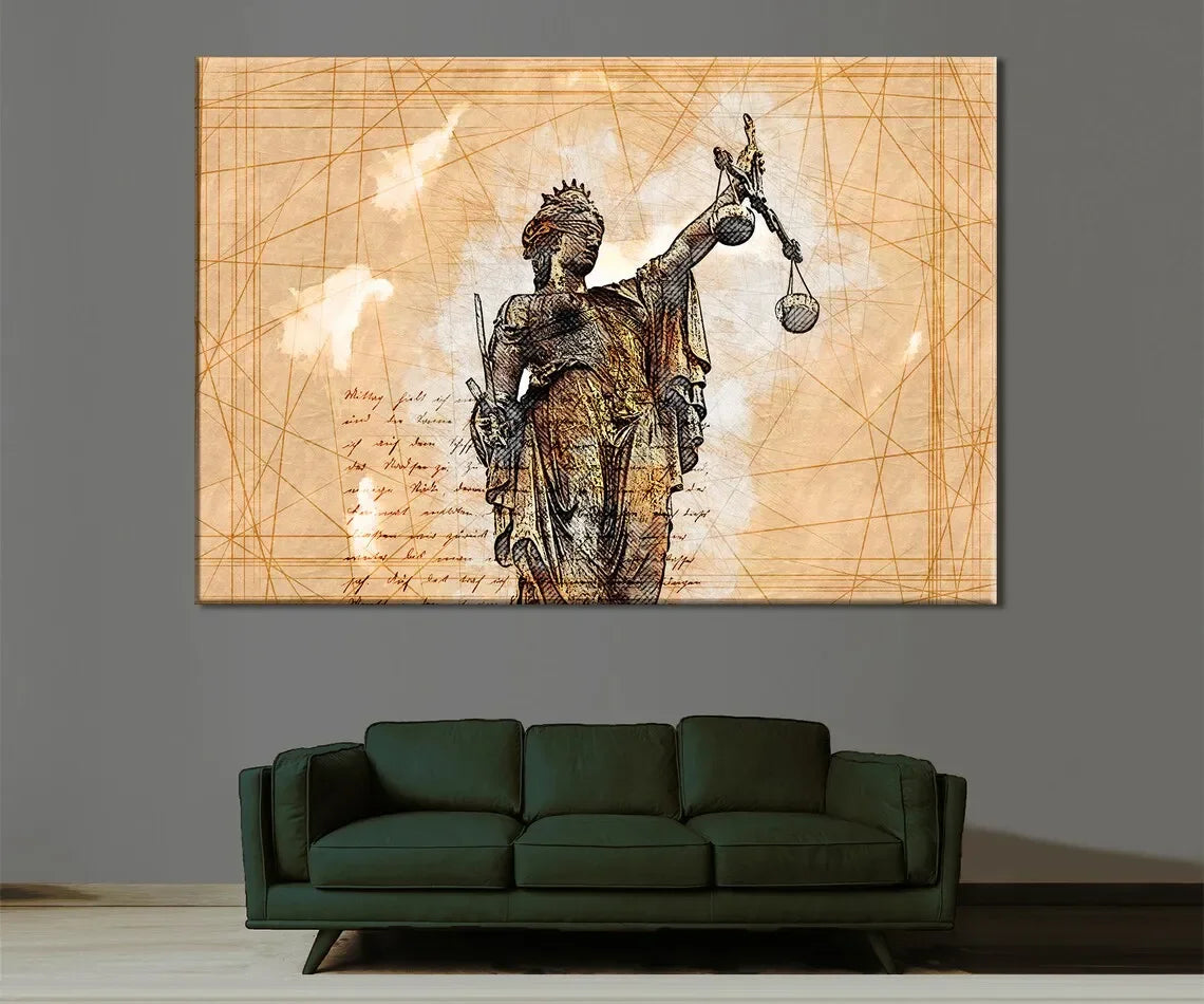 impression sur toile "Dame justice"
