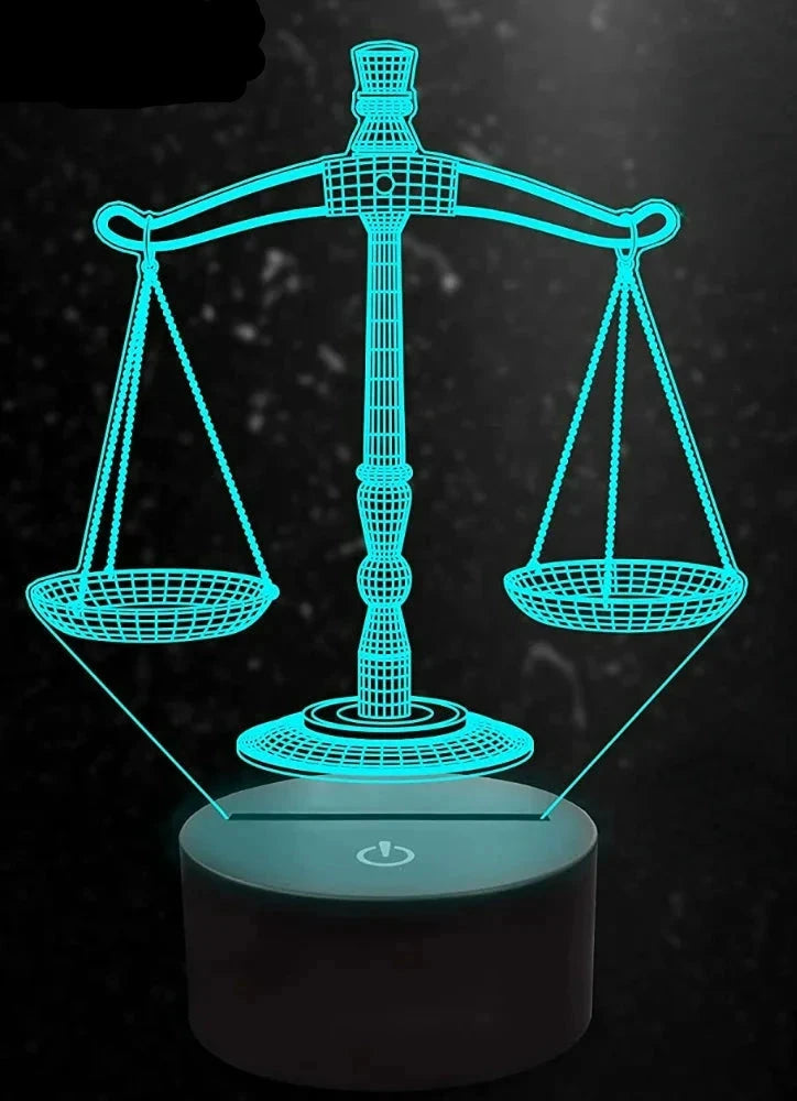 Veilleuse Balance de la justice LED 16 couleurs