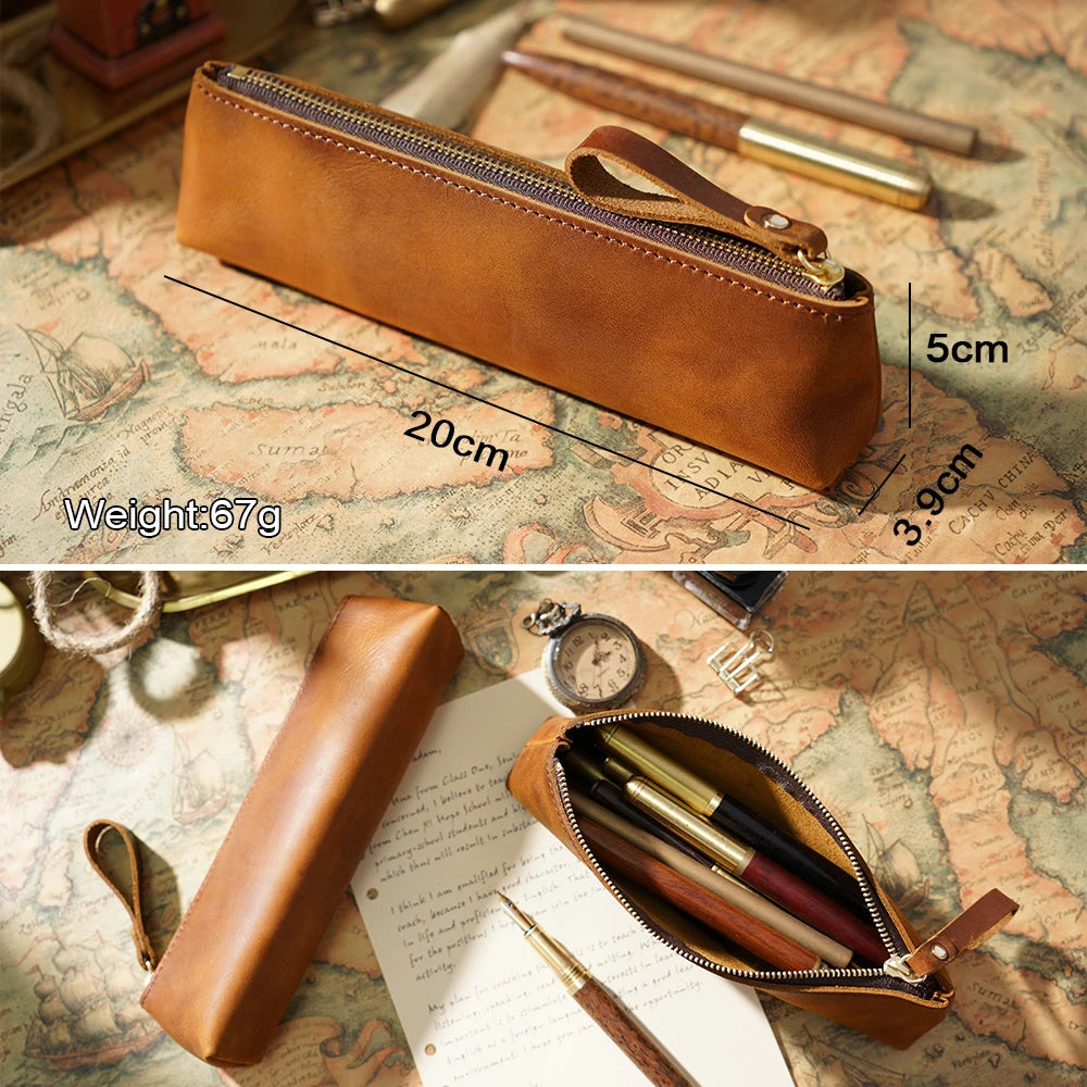 Trousse en cuir véritable