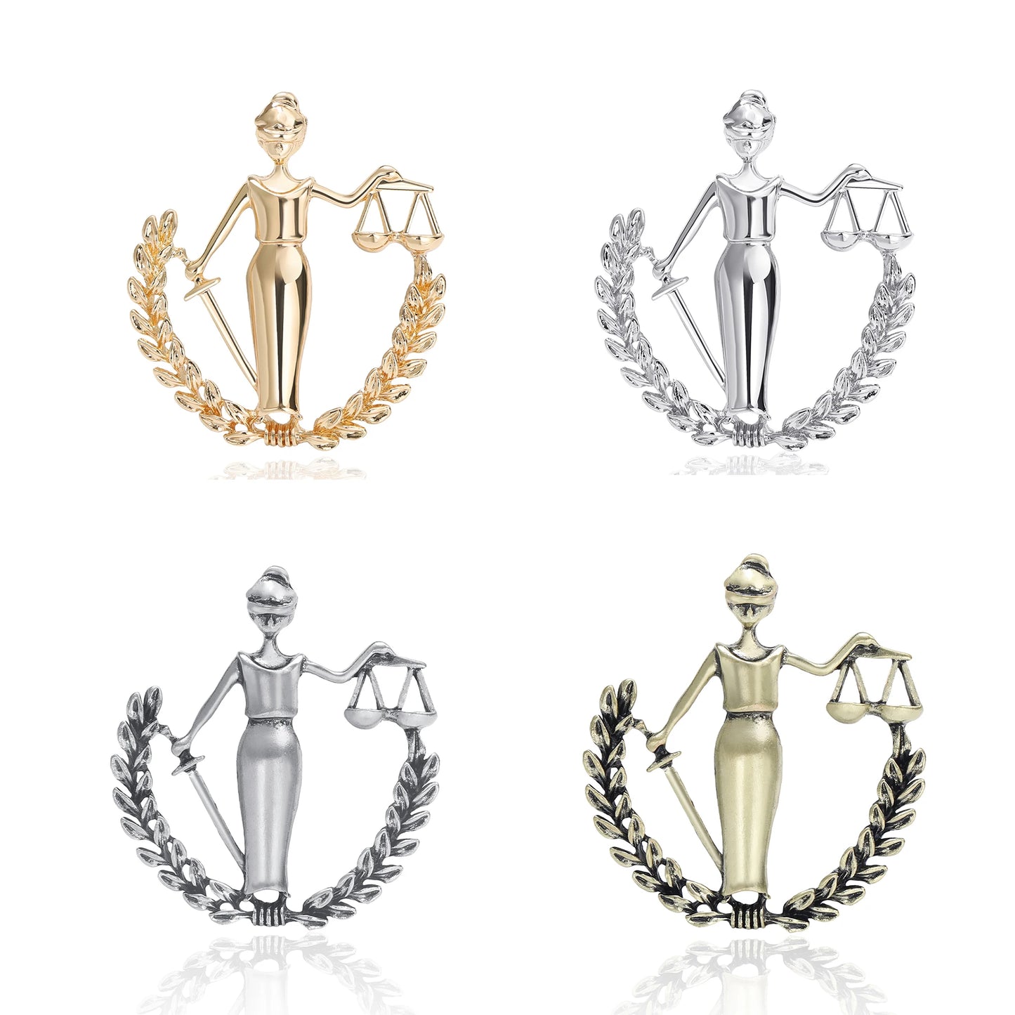 Broche "lady justice"