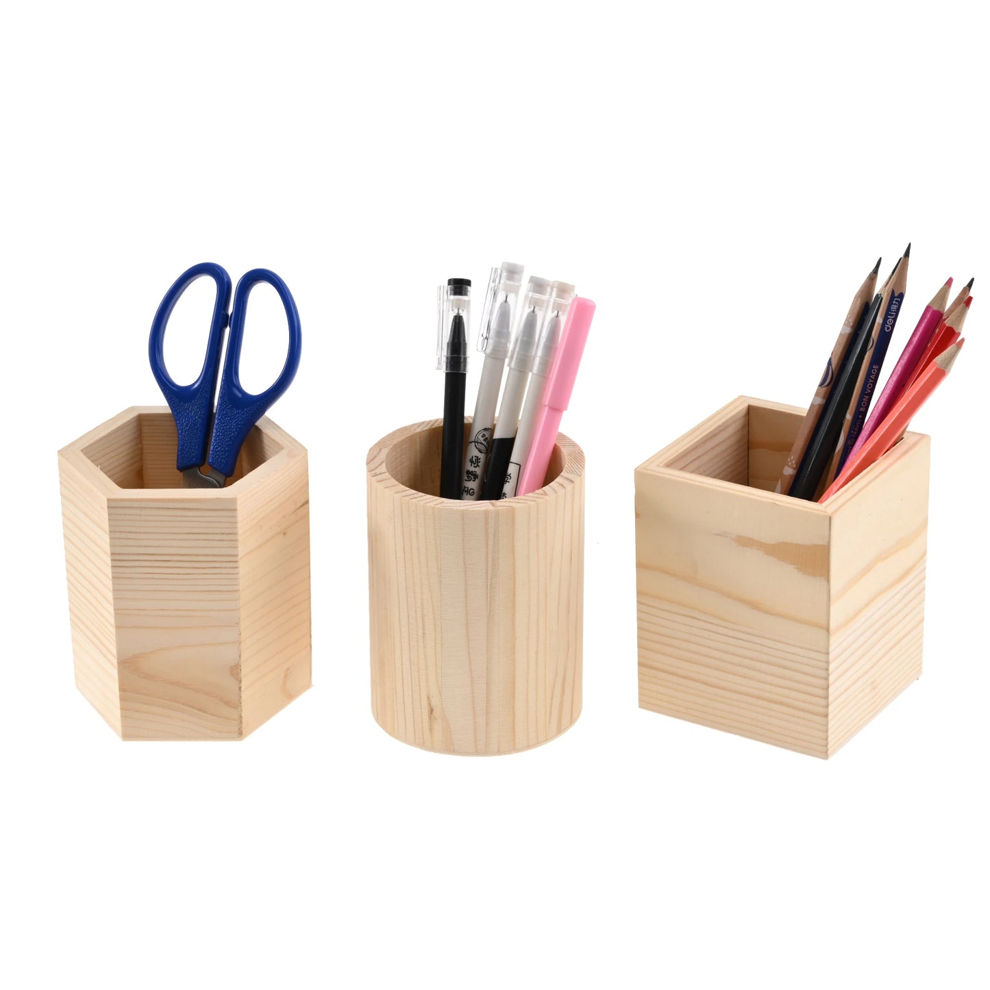Pot à crayons en bois élégant