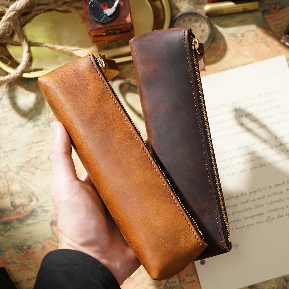 Trousse en cuir véritable