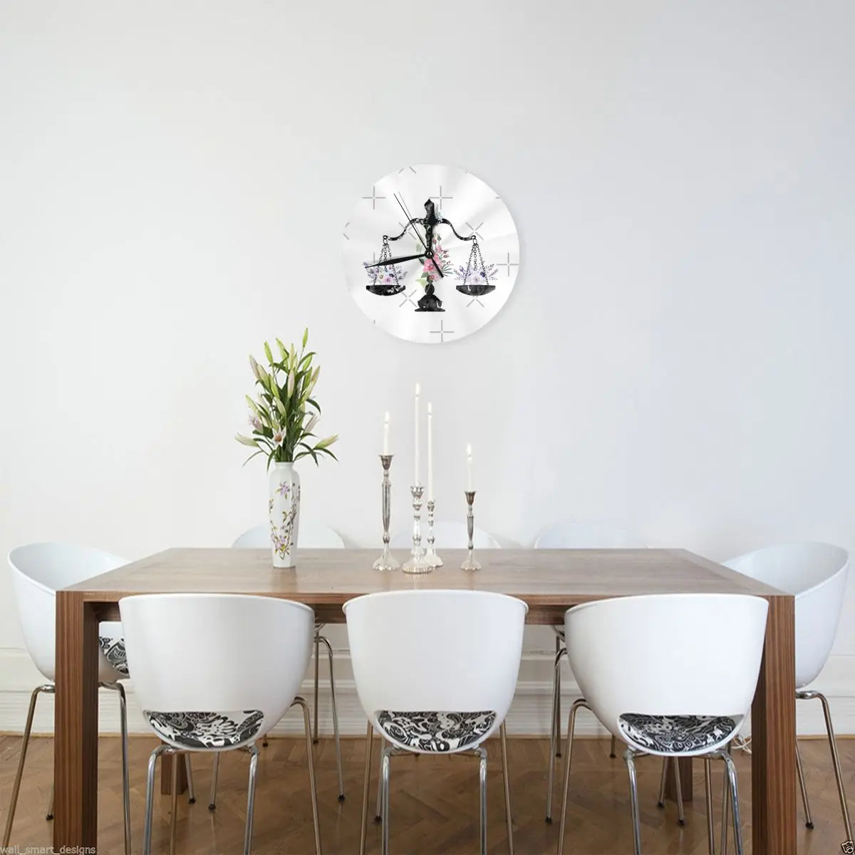 Horloge "justice fleurie"