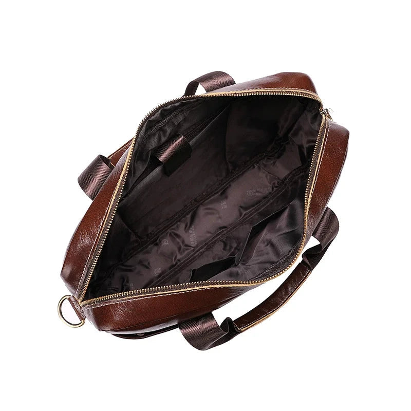 Mallette en cuir véritable pour homme