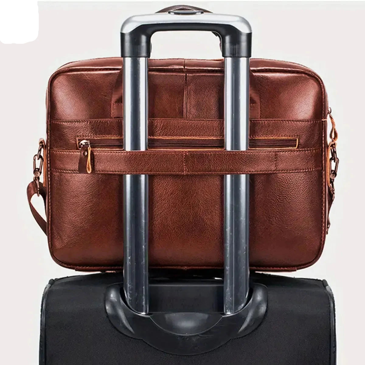 Sacoche en cuir véritable pour homme 15"
