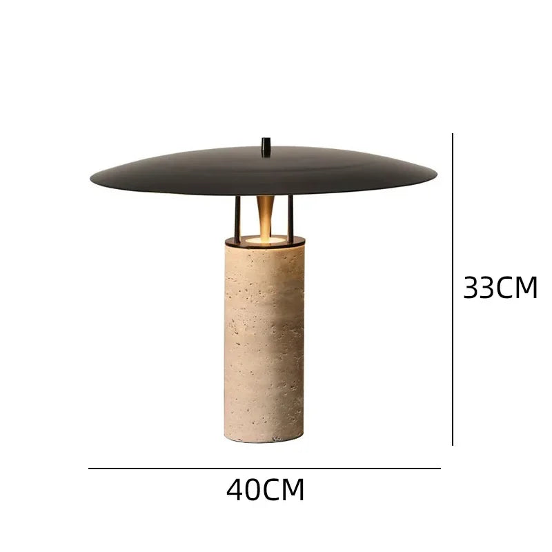 Lampe de Table Design Pierre & Métal