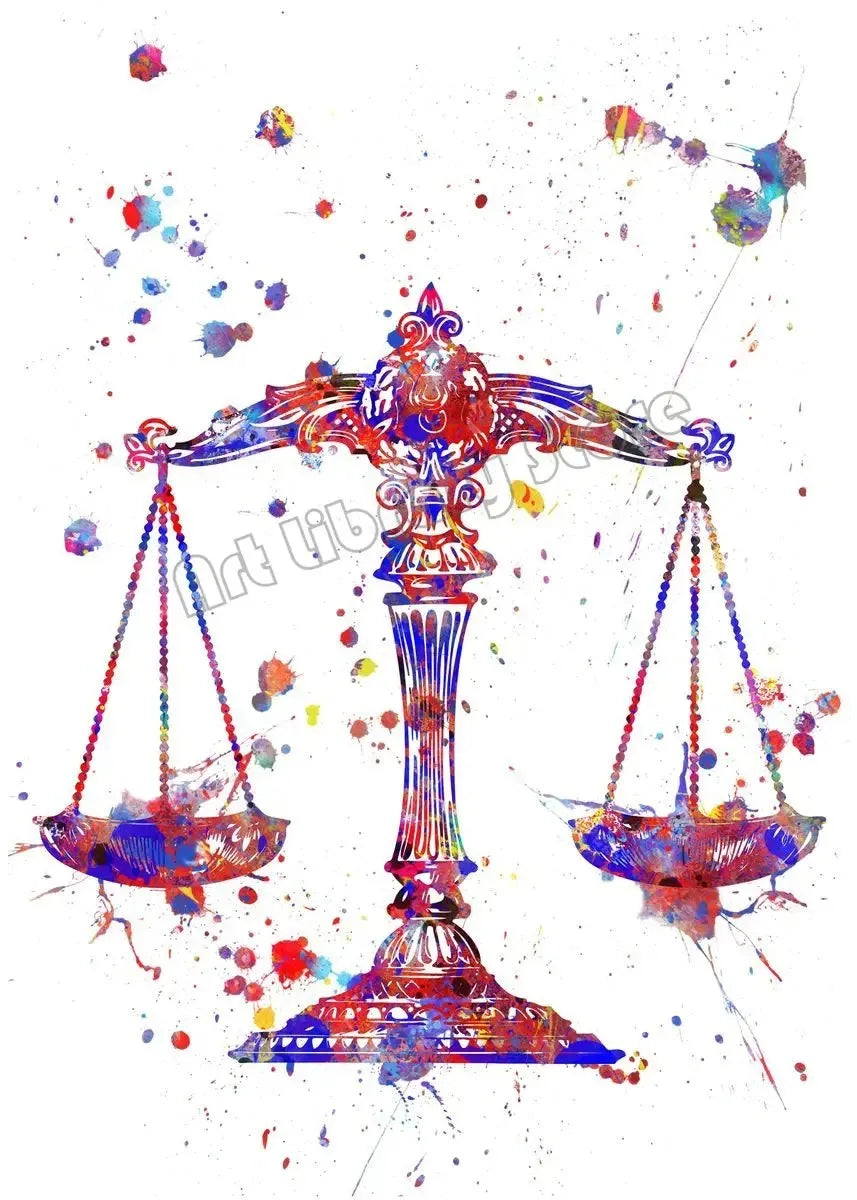 Impression sur toile "Lady Justice Themis Scales"
