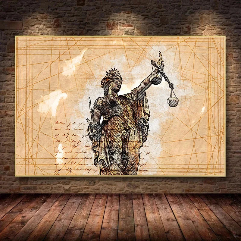 impression sur toile "Dame justice"