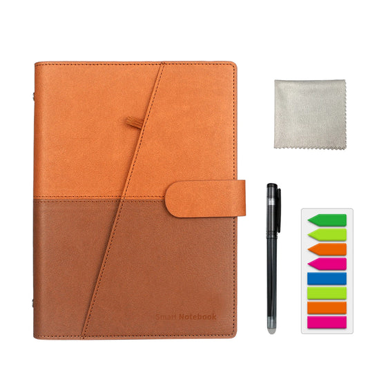 Cahier intelligent réutilisable en Cuir