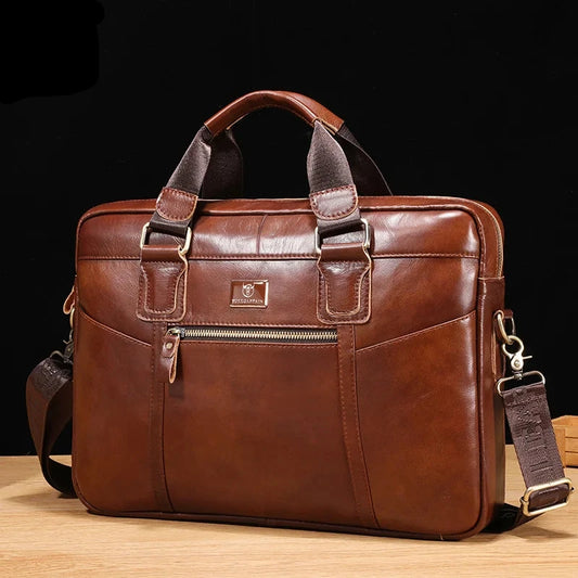 Sacoche en cuir véritable pour homme 15"