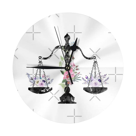 Horloge "justice fleurie"