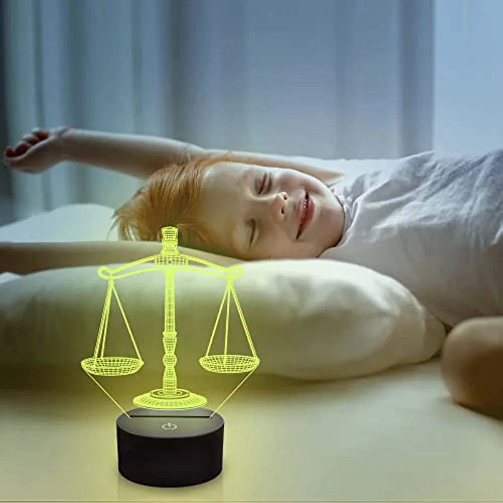 Veilleuse Balance de la justice LED  16 couleurs