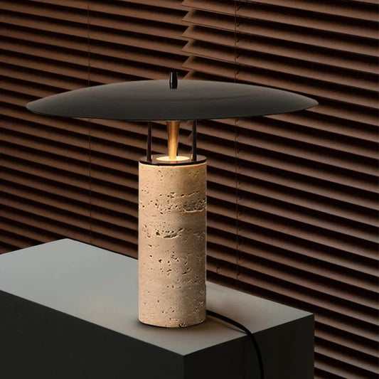 Lampe de Table Design Pierre & Métal