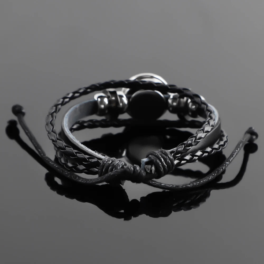 Bracelet en cuir Balance de la Justice
