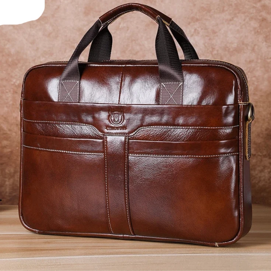 Mallette en cuir véritable pour homme