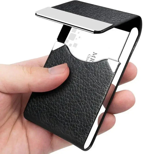 porte-cartes de visite en cuir PU