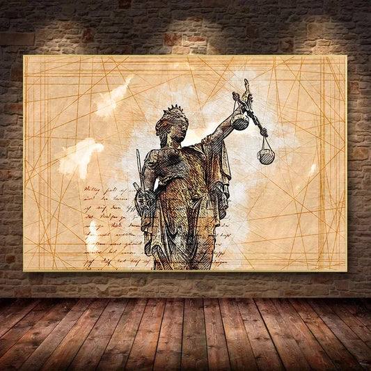 impression sur toile "Dame justice"