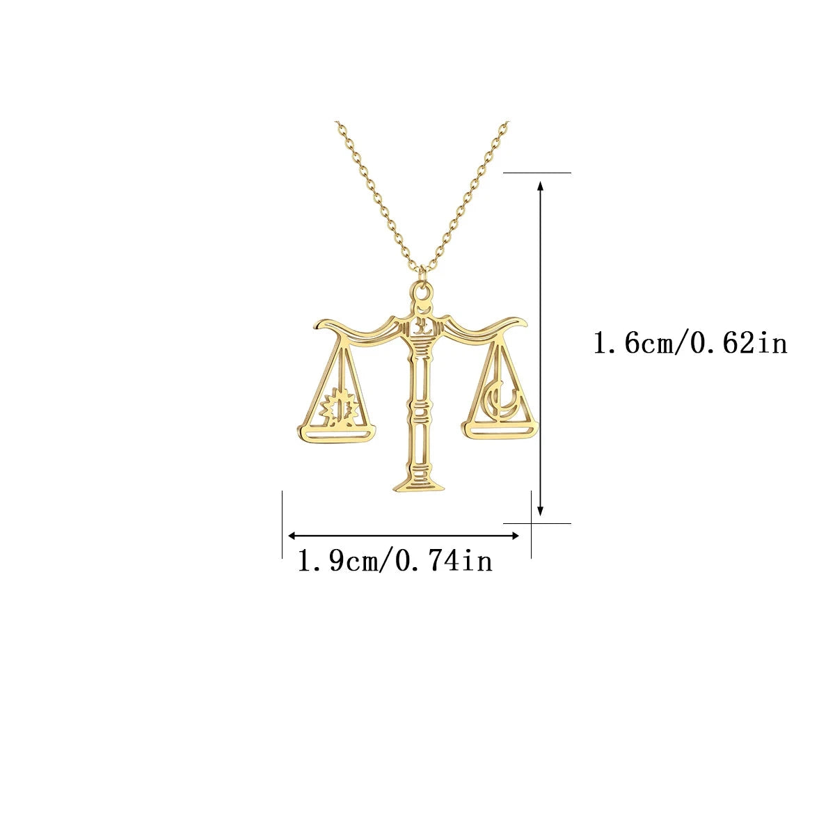 Collier Balance de la Justice doré – bijou symbolique pour juristes – Boutique Easy Droit