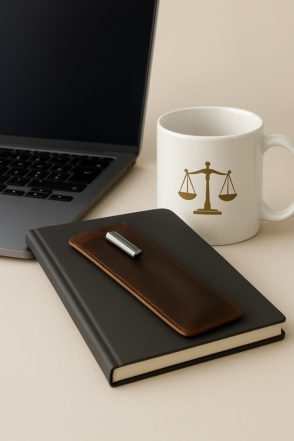 Etui à stylo en cuir véritable