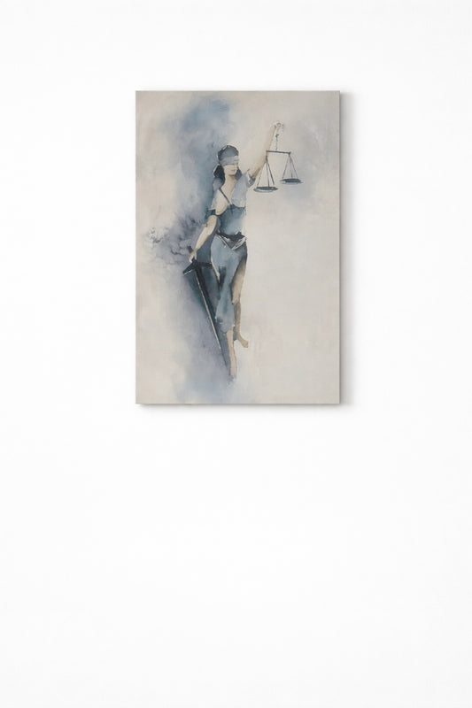 L’Équilibre du Juste - Tableau Justice – Toile sur cadre en bois 40×60 cm
